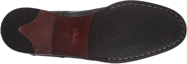 Clarks Men's Flow Plain, Black Leather Size: 10.5 M