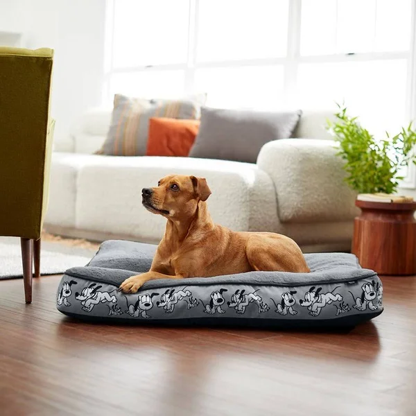 Disney Pluto Pillow Cat & Dog Bed, Gray, Large