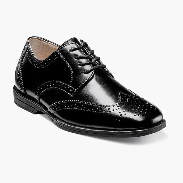 Florsheim Reveal Wingtip Jr - Boys 11 Toddler Black Oxford Medium