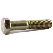 1/2-13 x 5 1/4 Grade 8 Hex Cap Screw Yellow Zinc Plated Domestic USA (100)