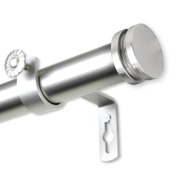 InStyleDesign Pita 1 inch Diameter Adjustable Curtain Rod - 66 to 120 Inches - Satin Nickel