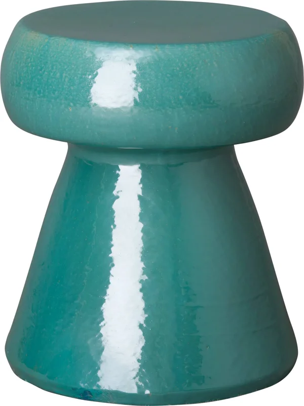 Emissary Portobello Teal Round Ceramic Garden Stool