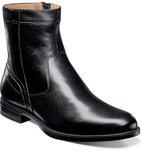 Florsheim Men's Midtown Plain Toe Zip Boot - Size: 16, Black
