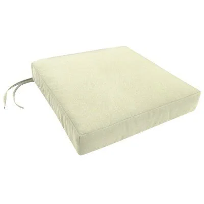 Knife Edge Indoor/Outdoor Sunbrella Dining Chair Cushion Highland Dunes Fabric: Canvas Natural, Size: 3.5x22 H x 23x22 W x 19x22