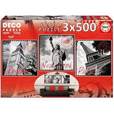 Educa Big Cities 3X500pc Puzzle