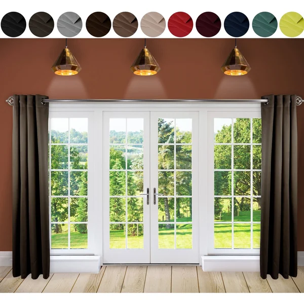 InStyleDesign Premium Extra Wide Heavyweight Curtain (1 Panel) - Size: 120W x 108h, Gray