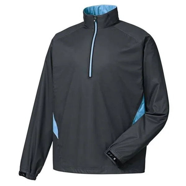 FootJoy FJ Hydroknit Rain Pullover - Charcoal/Light Blue - Medium