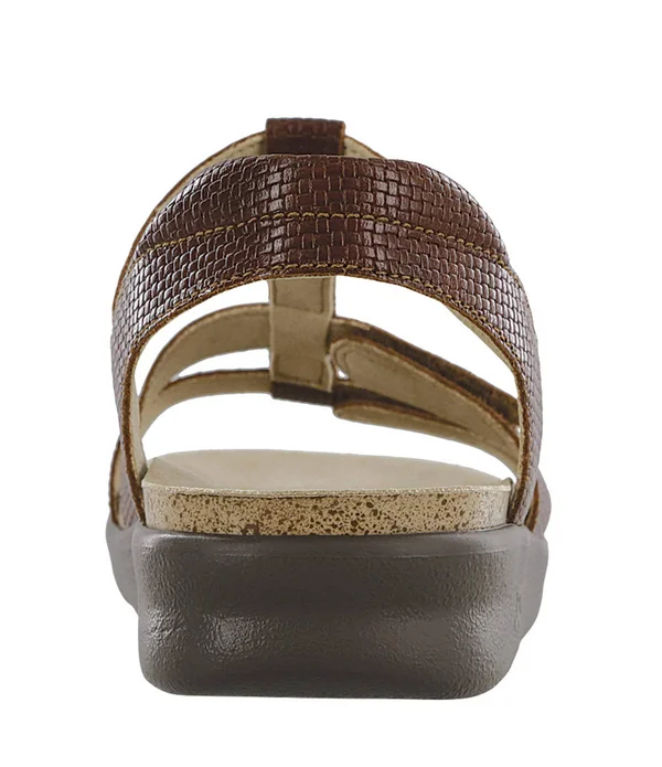SAS Women's Sorrento T-Strap Sandal - Woven Brandy M - 7.5
