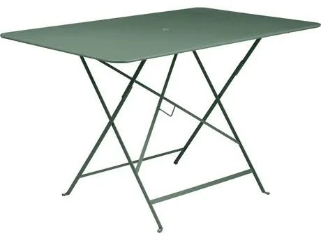 Fermob Bistro 46&& Wide Steel Rectangular Umbrella Hole Table Deep Blue - 024092 - 117 x 77 cm