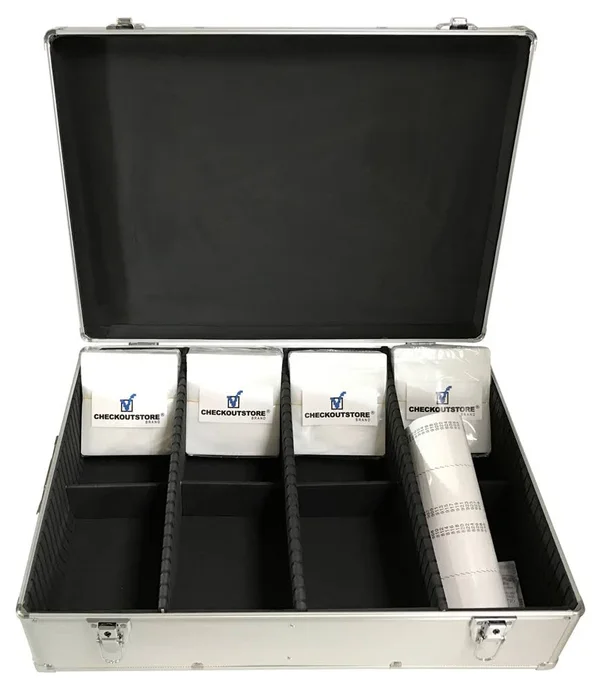 CheckOutStore Aluminum CD/DVD Storage Box (Holds 1000 Discs) Silver - 580 mm x 420 mm x 164 mm