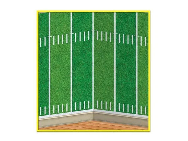 Pack of 6 Green Football Field Photo Backdrop Party Decorations 30'