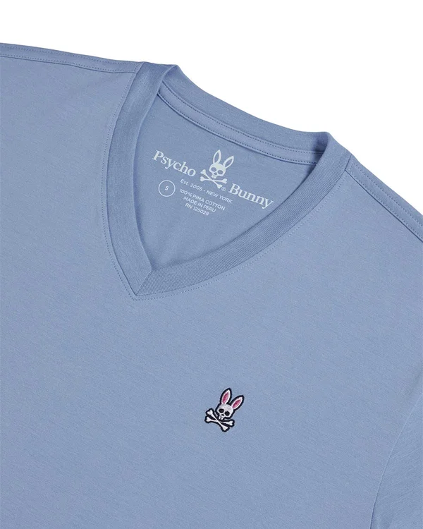 Psycho Bunny Classic V-Neck Varsity Purple Men's Tee Shirt B6U100N1PC-VRP