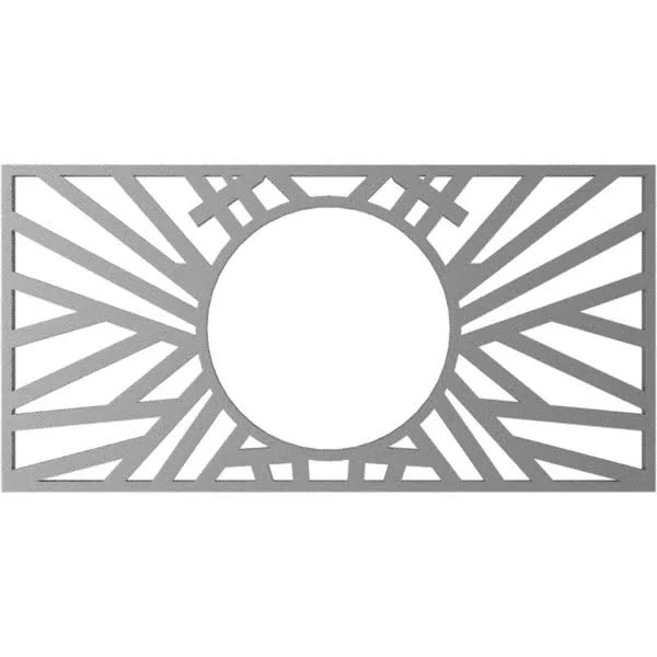 Ekena Millwork CMPP36X18HOASV 36x22W x 18x22H x 13 3/8x22ID x 1x22P Hoover Architectural Grade PVC Pierced Ceiling Medallion, An