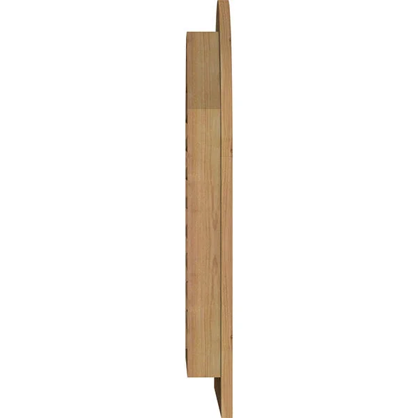 Ekena Millwork GVWRT30X2601RFUWR 30x22W x 26x22H Round Top Gable Vent (35x22W x 31x22H Frame Size): Unfinished - Functional, Roug