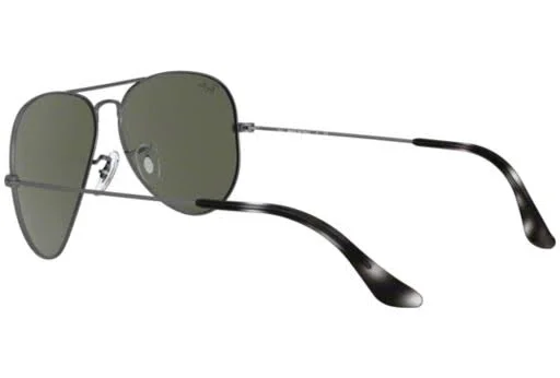 Ray Ban RB3025 Aviator Large Metal Sunglasses - 919031 Sand Trasparent Grey/Green