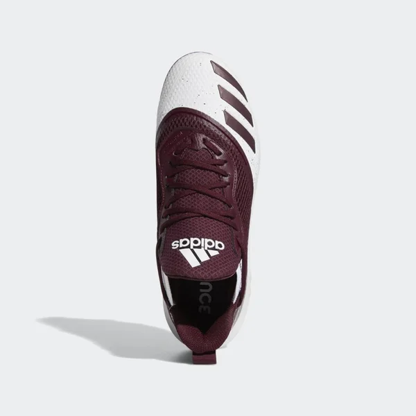 Adidas Icon V Bounce TPU White/Maroon Men's Baseball Cleats 11.5