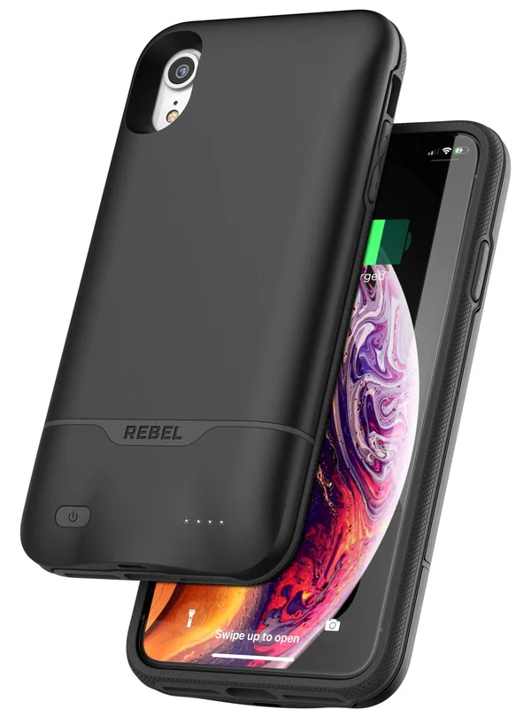 Encased Rebel Power Battery Case for iPhone XR (Black) RP71BK
