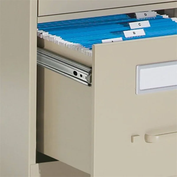 Global 2-Drawer 25x22 Deep Vertical File Cabinet, Letter, Black
