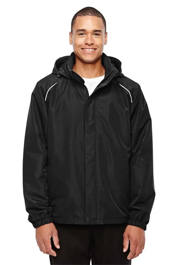 Core 365 88224 Men's Profile Fleece-Lined All-Season Jacket Black-4XL