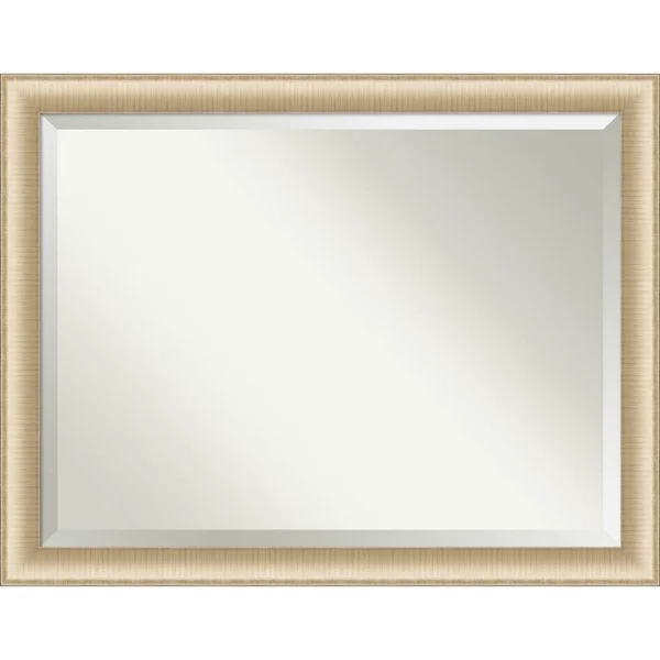 Amanti Art Elegant Brushed Honey 45x22 x 35x22 Framed Bathroom Vanity Mirror in Gold