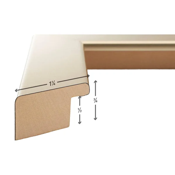 Craig Frames Bauhaus 125, Modern Brushed Gold Picture Frame, 12 x 12 inch