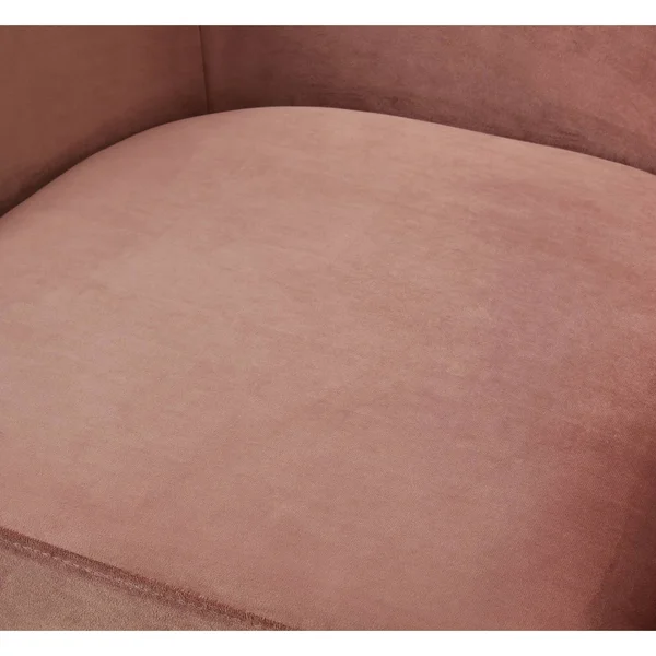 Adalene Velvet Accent Chair (Blush/Gold)