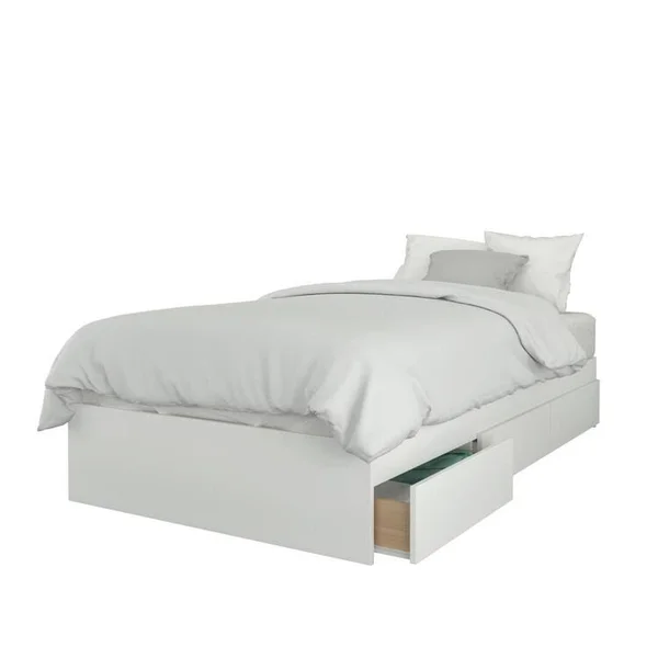 Nexera 2 Piece Queen Size Bedroom Set White and Truffle 400991