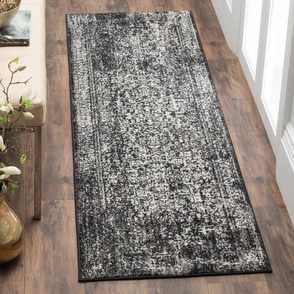Safavieh Evoke EVK256R Area Rug Black/Grey 2&2x22 x 7& Runner