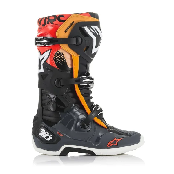 Alpinestars Tech 10 Boots - Black/Gray/Orange - 7