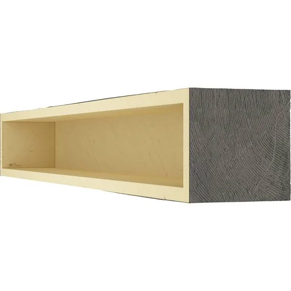 Ekena Millwork MANUKP06X08X60ES 6x22H x 8x22D x 60x22W Knotty Pine Faux Wood Fireplace Mantel, Aged Ash