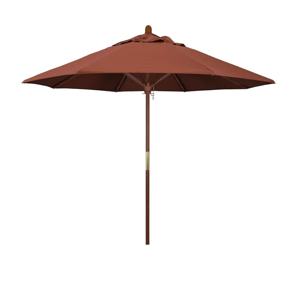 California Umbrella 9 ft. Sunbrella Marenti Wood Market Umbrella