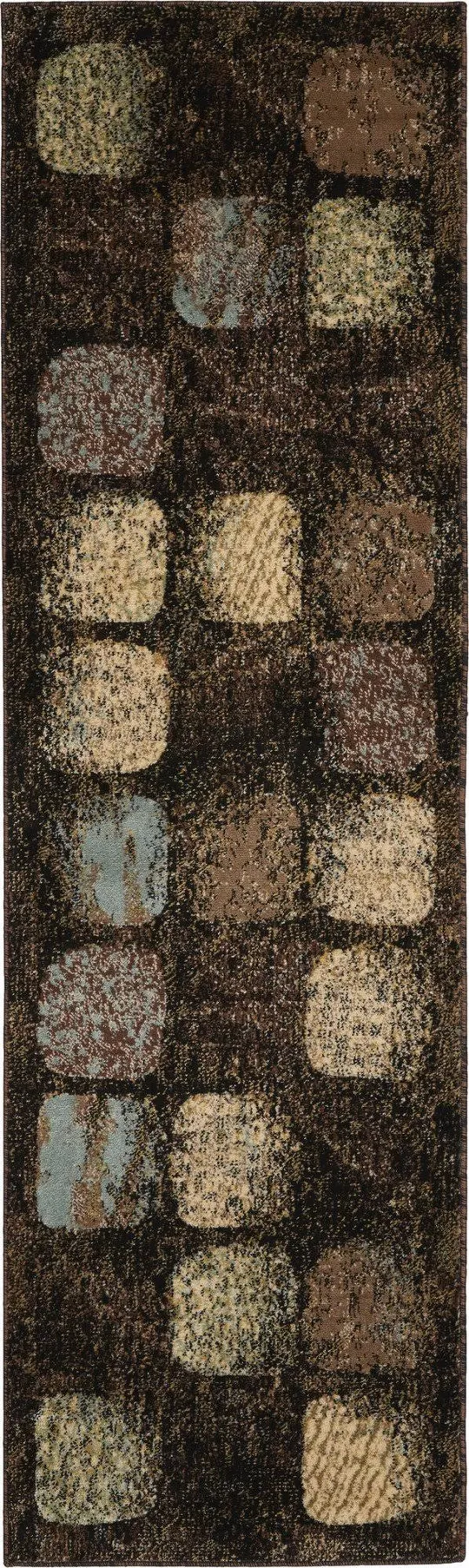 Nourison Modesto MDS01 Area Rug - Charcoal, 5&3x22 Round