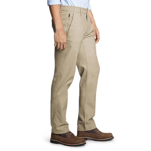 Eddie Bauer Men's Flex Wrinkle-Resistant Sport Chinos - Classic - Beige - 34/32
