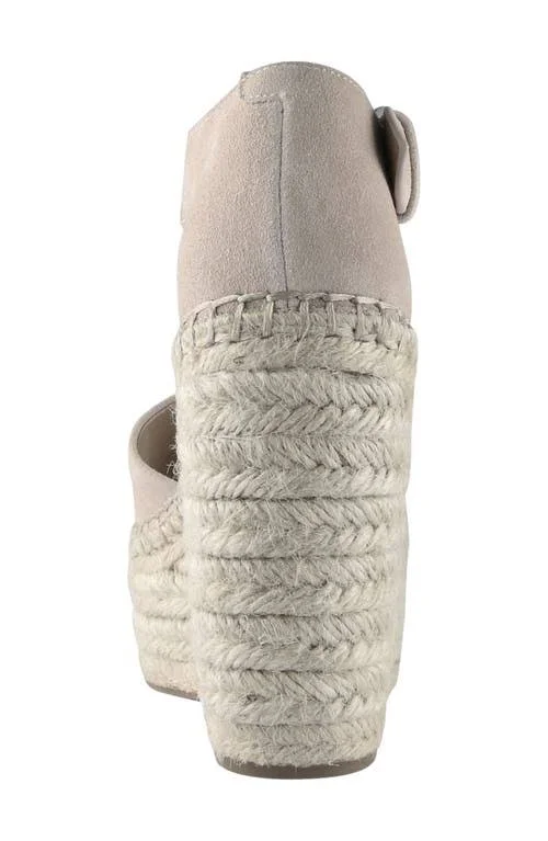 Marc Fisher Ltd Alida Espadrille Platform Wedge - Size 10 in Light Nude at Nordstrom Rack