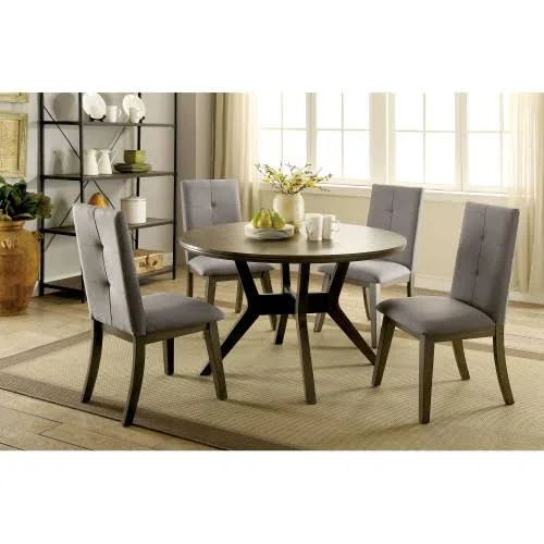 Furniture of America Lailina Mid-Century Round Dining Table