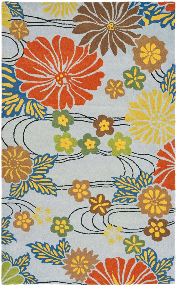 Safavieh Soho SOH738B 8&3x22 x 11&0x22 Blue - Multi Area Rug