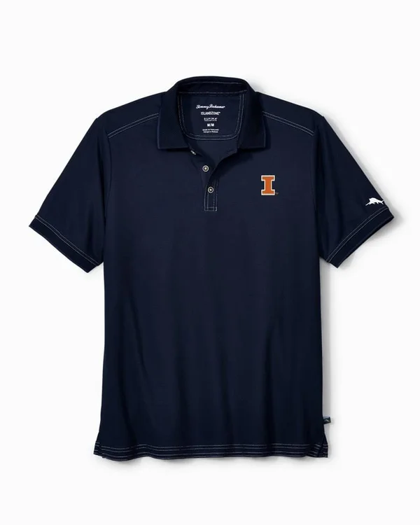 Tommy Bahama Men's Collegiate Emfielder Polo - Illinois - Size XXL