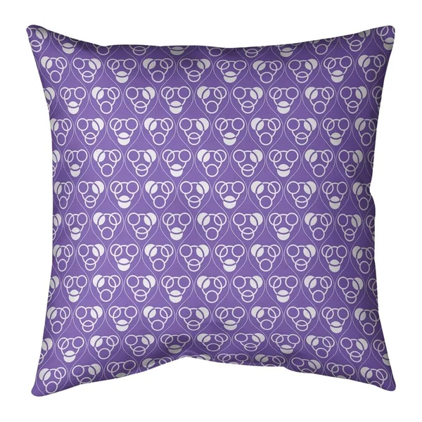 Cool Tones Classic Circles & Waves Throw Pillow - 16 x 16 - Green - Synthetic Fiber