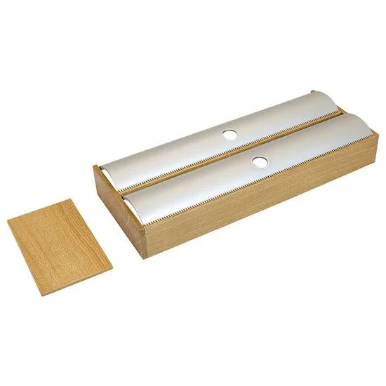 Hafele Fineline Refillable Roll Wrap Holder Drawer Organizer - Finish Birch