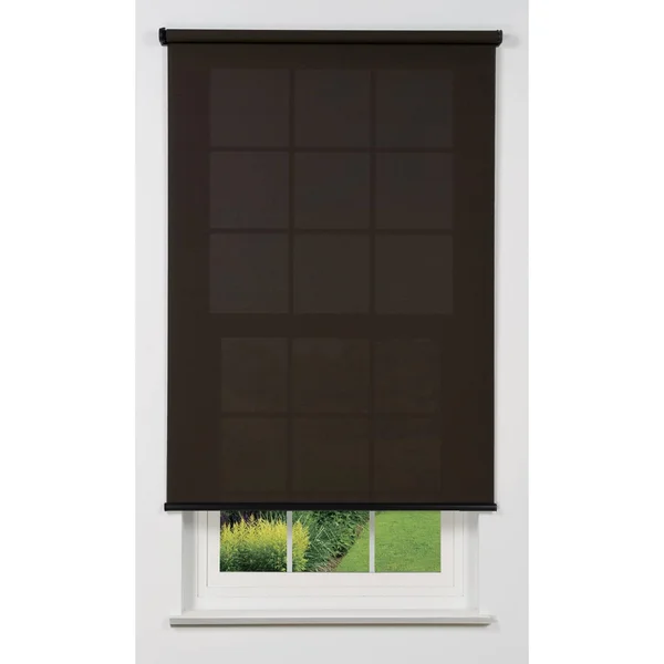 Linen Avenue Cordless 5% Solar Screen Standard Roller Shade, Shadow 20 W x 66 H