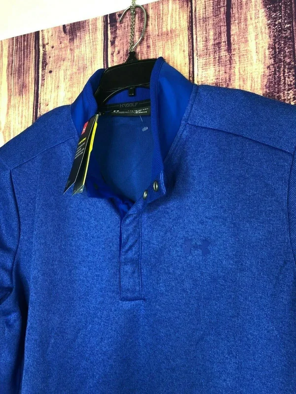 Under Armour Men's Storm Sweaterfleece Heather Snap Mock - Blue XXL