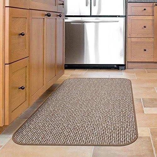 House - Home and More Skid-Resistant Carpet Indoor Area Rug Floor Mat - Praline Brown - 4& x 6& - Many Other Sizes to Choose from