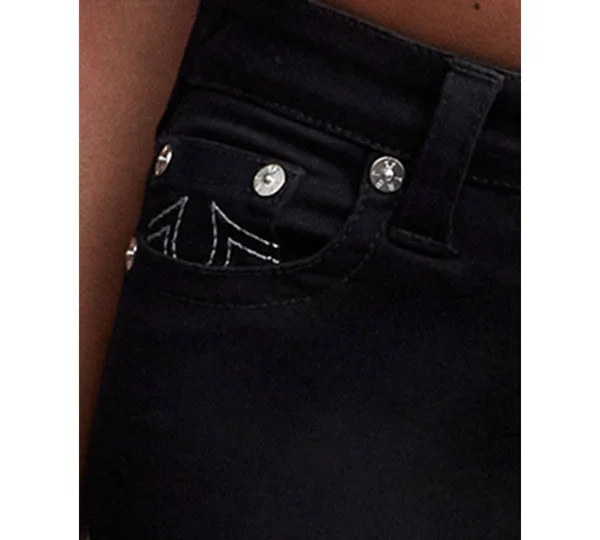 True Religion Stella Black Low-Rise Skinny Jeans - Body Rinse Black
