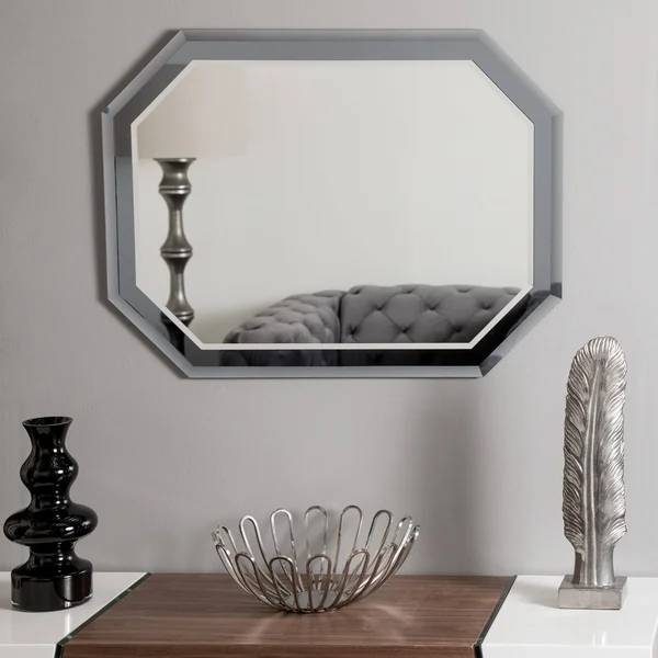 Grella Frameless Wall Mirror 31.5 x 23.6in Bathrooom Mirror