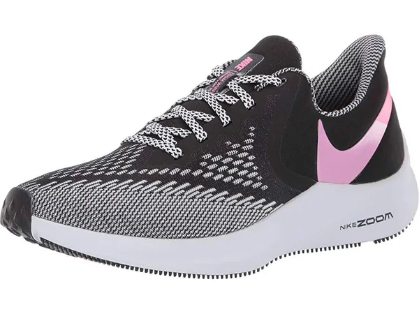 Nike Women's Zoom Winflo 6 Running Shoes, Size: 8.5, Black