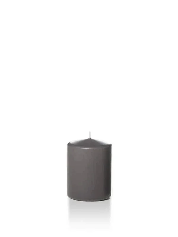 Set of 16 - Wholesale Slim Pillar Candles - Gray - 2.25x22x3x22