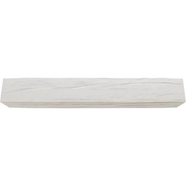 Ekena Millwork MANURW06X08X48UN 6x22H x 8x22D x 48x22W Riverwood Faux Wood Fireplace Mantel - Factory Prepped, Ready for Paint