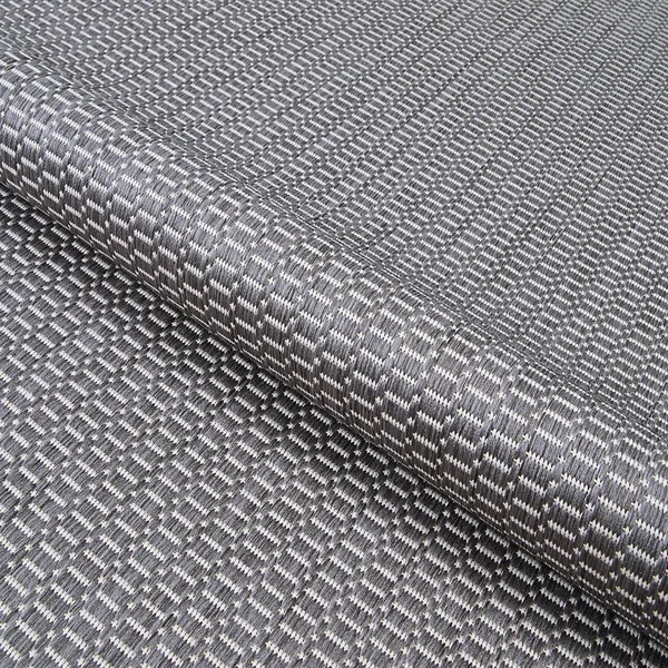 Couristan Recife Saddlestitch Grey/White Area Rug - 5&10x22 x 9&2x22
