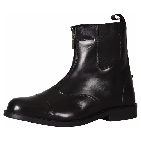 TuffRider Men's Baroque Front Zip Paddock Boots w/ Metal Zipper - 12, Black