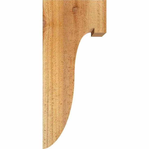Ekena Millwork COR06X06X14DEL00RWR 6x22W x 6x22D x 14x22H Del Monte Rough Sawn Corbel, Western Red Cedar